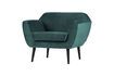 Miniature Fauteuil en velours bleu Rocco 3