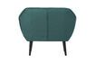 Miniature Fauteuil en velours bleu Rocco 4