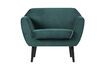 Miniature Fauteuil en velours bleu Rocco 1