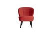 Miniature Fauteuil en velours framboise Sara 1