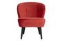 Miniature Fauteuil en velours framboise Sara Détouré