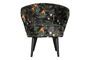 Miniature Fauteuil en velours imprimé de fleurs Bo Détouré