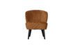 Miniature Fauteuil en velours marron Sara 1