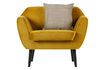 Miniature Fauteuil en velours ocre Rocco 2