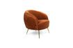 Miniature Fauteuil en velours orange So Curvy 1