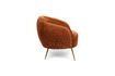 Miniature Fauteuil en velours orange So Curvy 6