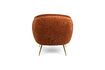 Miniature Fauteuil en velours orange So Curvy 8