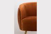 Miniature Fauteuil en velours orange So Curvy 13