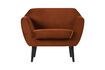 Miniature Fauteuil en velours terracotta Rocco 1