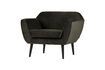 Miniature Fauteuil en velours vert chaud Rocco 5