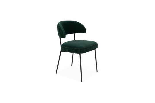 Fauteuil en velours vert foncé Winner