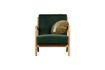 Miniature Fauteuil en velours vert Mark 6