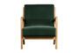 Miniature Fauteuil en velours vert Mark Détouré