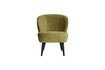 Miniature Fauteuil en velours vert olive Sara 5