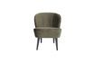 Miniature Fauteuil en velours vert Sara 1