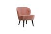 Miniature Fauteuil en velours vieux rose Sara 7