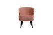 Miniature Fauteuil en velours vieux rose Sara 1