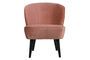 Miniature Fauteuil en velours vieux rose Sara Détouré