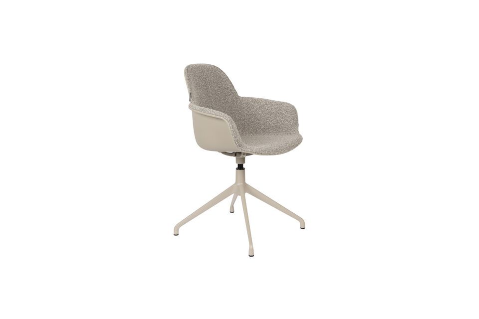 Fauteuil pivotant en tissu gris Albert Kuip Zuiver