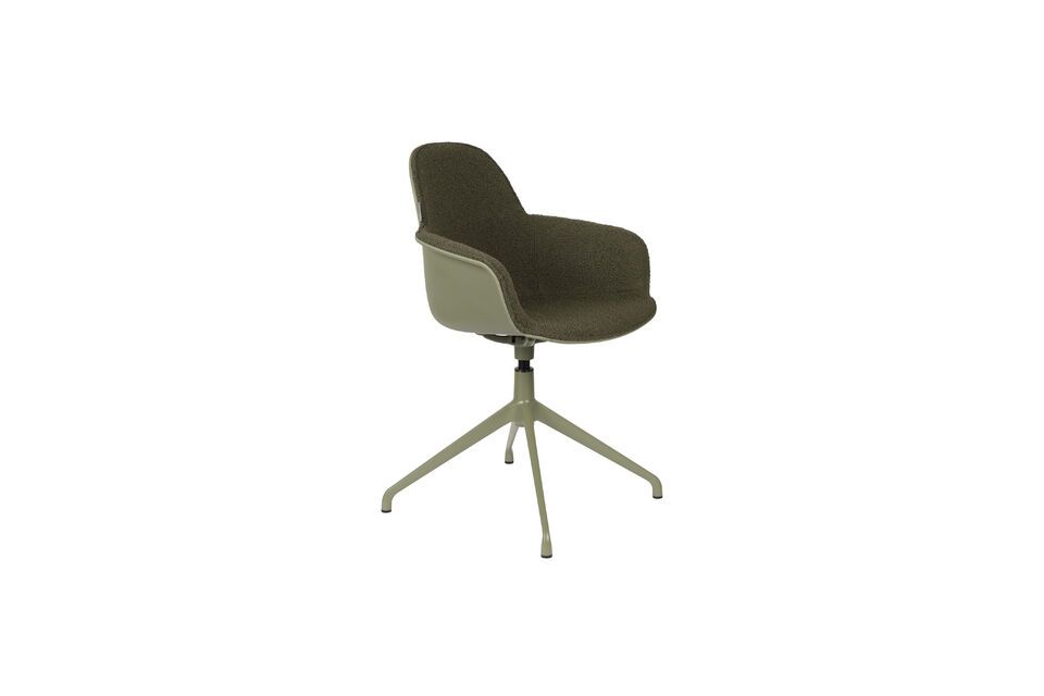 Fauteuil pivotant en tissu vert Albert Kuip Zuiver