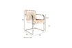 Miniature Fauteuil Stitched coloris cognac 25