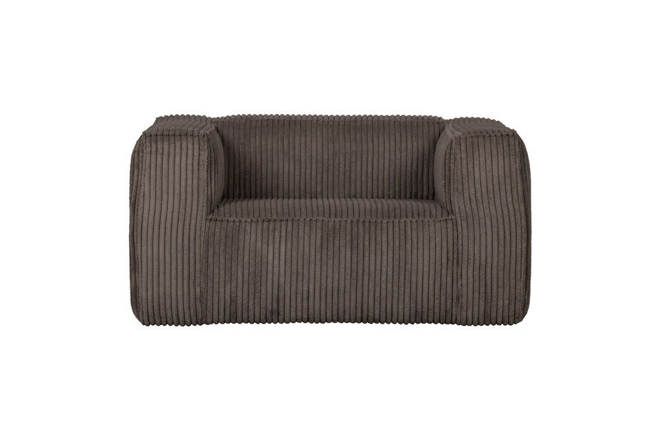 Fauteuil velours Marron Bean Woood