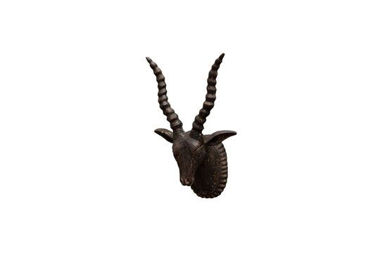 Figurine antilope en métal marron Noire Détouré