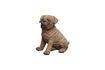 Miniature Figurine chien en résine marron Carlin 5