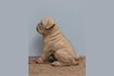 Miniature Figurine chien en résine marron Carlin 3