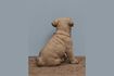 Miniature Figurine chien en résine marron Carlin 4