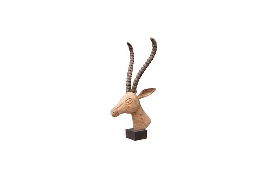 Figurine gazelle en bois clair Sculpté Détouré