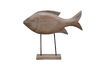 Miniature Figurine poisson en bois clair Pied 4