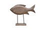 Miniature Figurine poisson en bois clair Pied Détouré