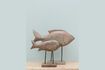 Miniature Figurine poisson en bois clair Pied 3