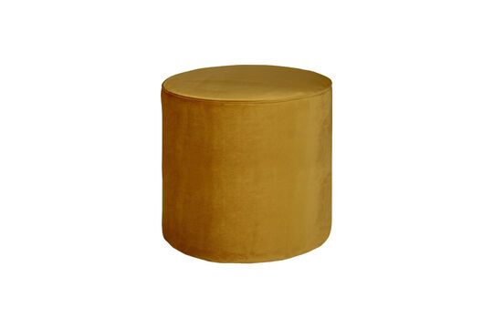 Grand pouf rond en velours ocre Sara Détouré