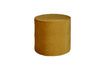 Miniature Grand pouf rond en velours ocre Sara 1