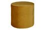 Miniature Grand pouf rond en velours ocre Sara Détouré