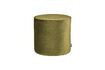 Miniature Grand pouf rond en velours vert olive Sara 1