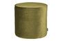 Miniature Grand pouf rond en velours vert olive Sara Détouré