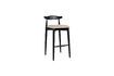 Miniature Grand tabouret de bar en bois noir Mandela 1