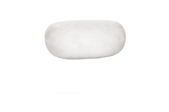 Grand tabouret d'extérieur en argile blanc Pebble Détouré