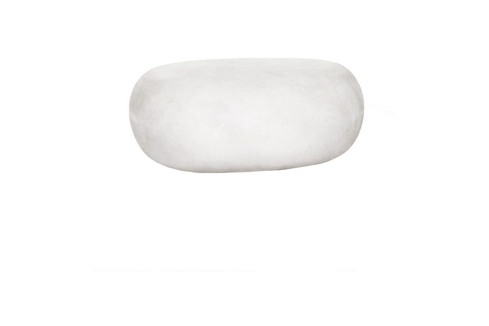 Découvrez le grand tabouret d\'extérieur en argile blanc Pebble