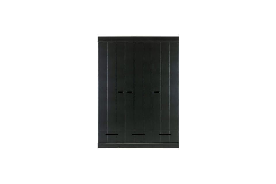 Grande armoire en bois noir Connect Woood - 195cm