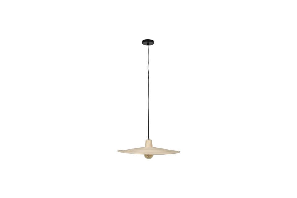 Grande suspension en rotin beige Balance Zuiver