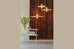 Miniature Grande suspension en rotin beige Balance 3