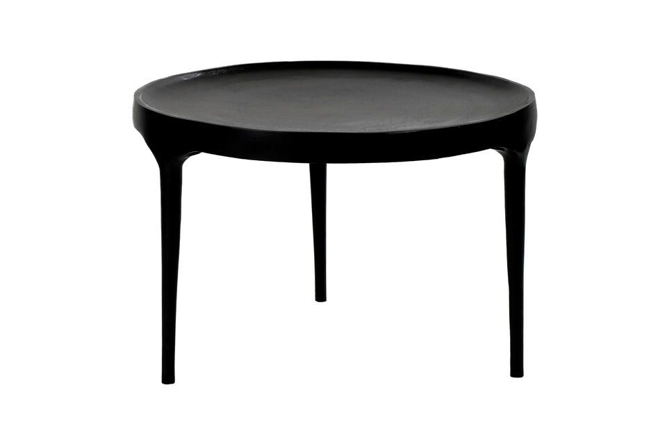 Grande table basse en aluminium noir Trip Pomax