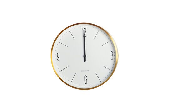 Horloge en aluminium or et blanc Clock Couture Détouré