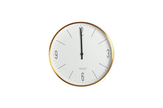 Horloge en aluminium or et blanc Clock Couture