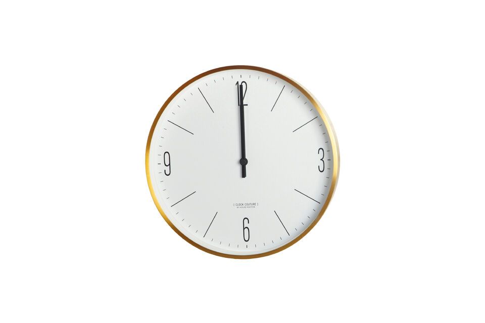 Horloge en aluminium or et blanc Clock Couture House Doctor