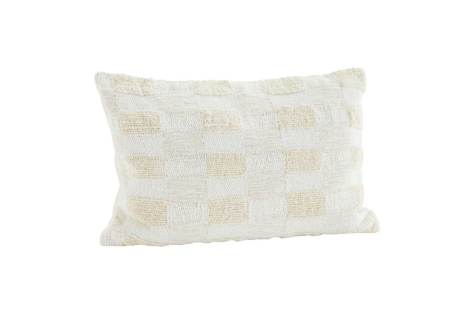 Housse de coussin en coton blanc cassé Cucasse Madam Stoltz